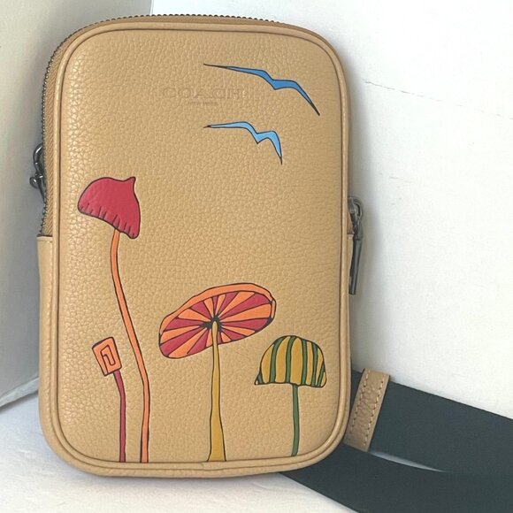 Coach X Observed By Us Aden Crossbody Bag Tan Leather Shoulder CU543 - Picture 1 of 9